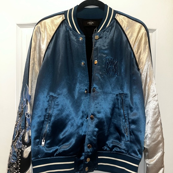 Bandana Flames Satin & Velour Letterman Jacket
AMIRI - Picture 3 of 7